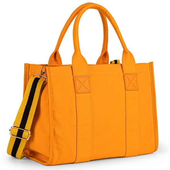 Handbags - Women’s canvas handbag Stylish Orange Tote Bag
